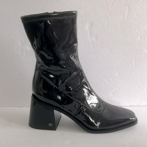 Sam Edelman Shoes Wells Stacked Block Heel Squared Toe Ankle Boot Size 7.5M New - Picture 5 of 9